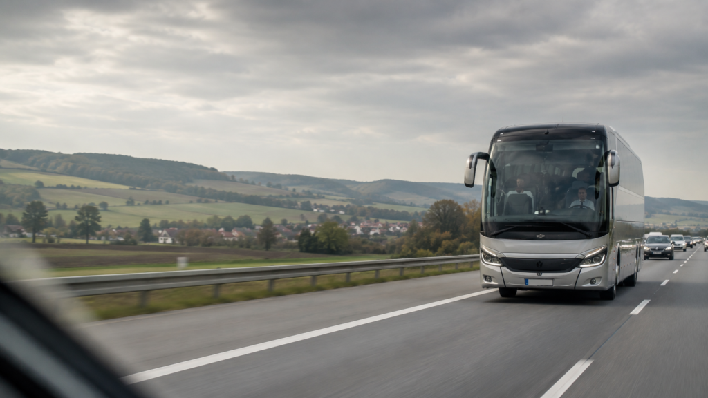 Group transport planning in Europe with a coach and tour group